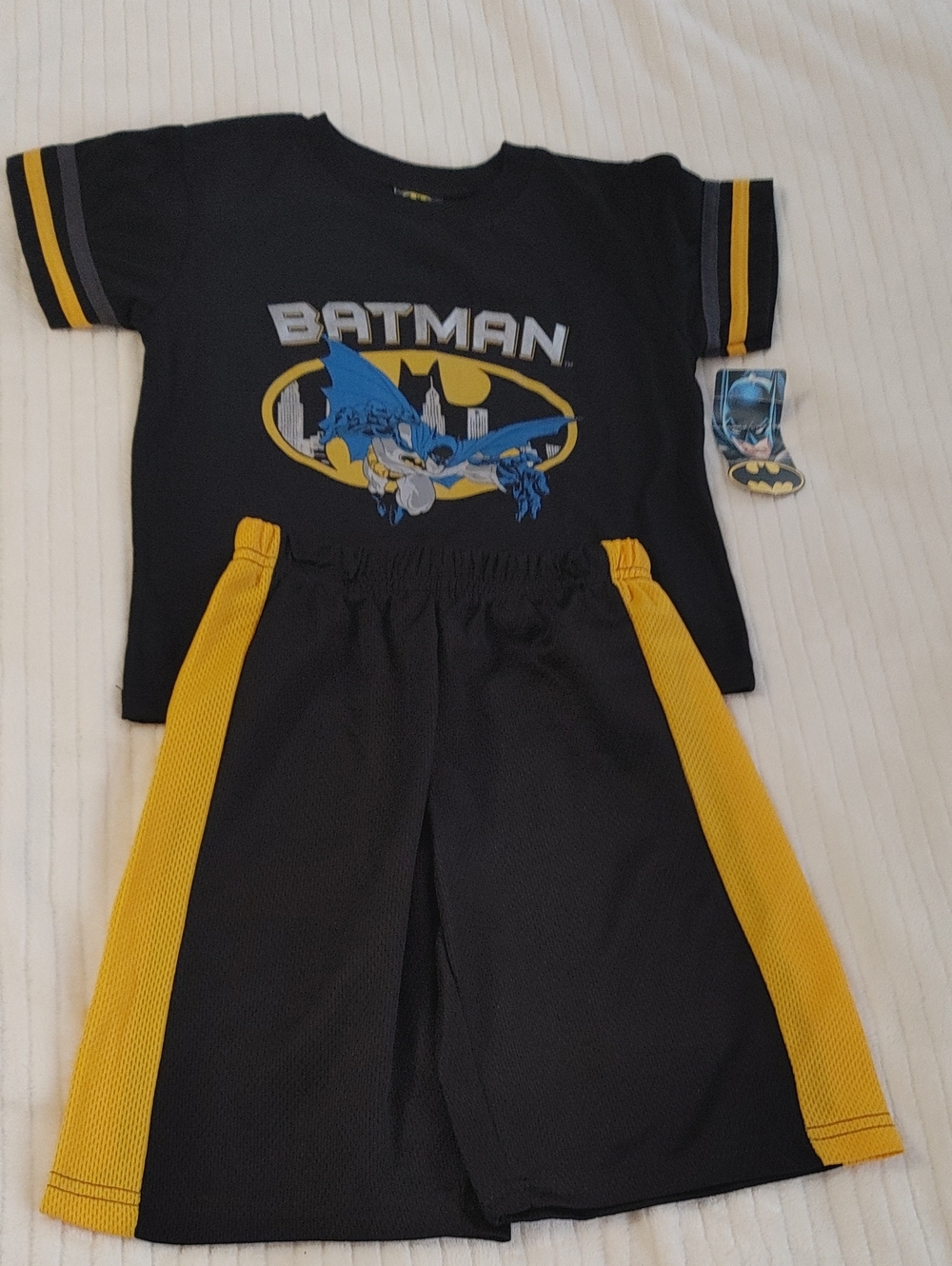 Batman Black and Yellow Logo Tee